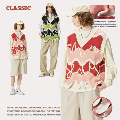 Dopamine Corrugated Sweater Vest