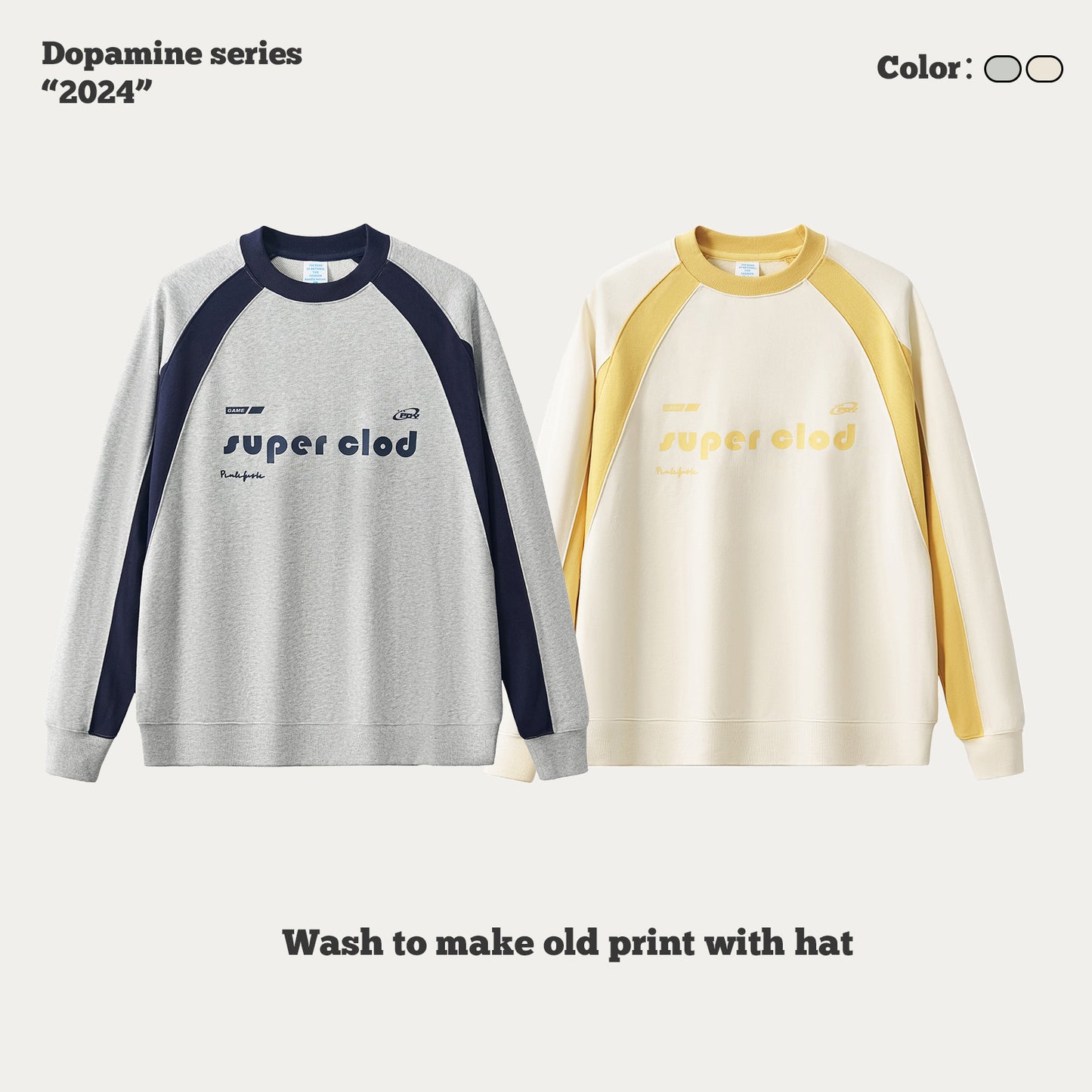 French Terry Patchwork Sweatshirt