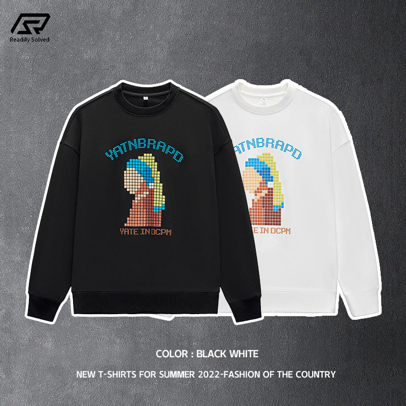 Crew Mosaic Bricks Print Sweatshirt