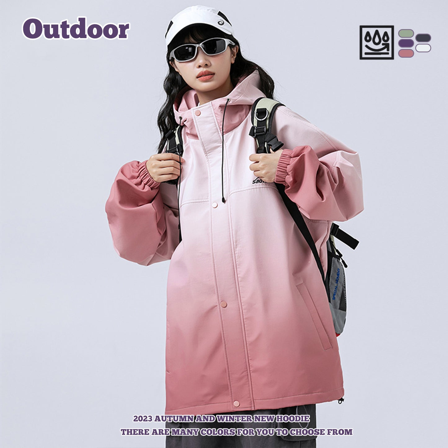 Color Gradient Outdoor Windbreaker