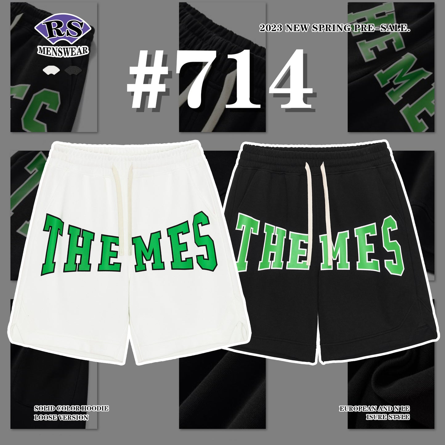 Letter Printed Casual Shorts