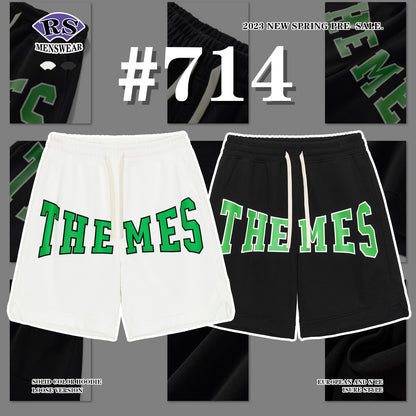 Letter Printed Casual Shorts
