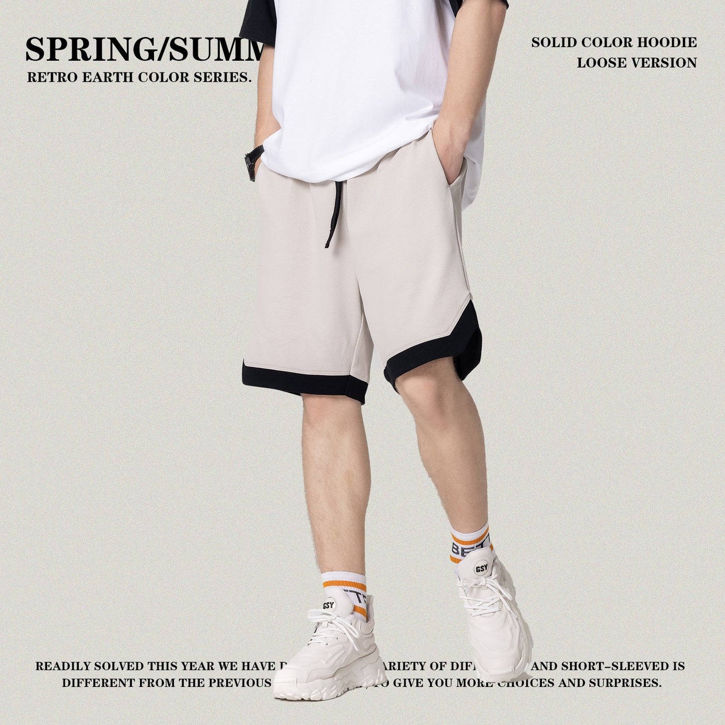 Colorblock Casual Shorts