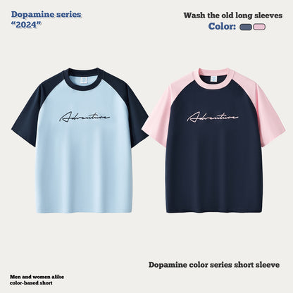 Rubber Print Raglan Short Sleeve Tee