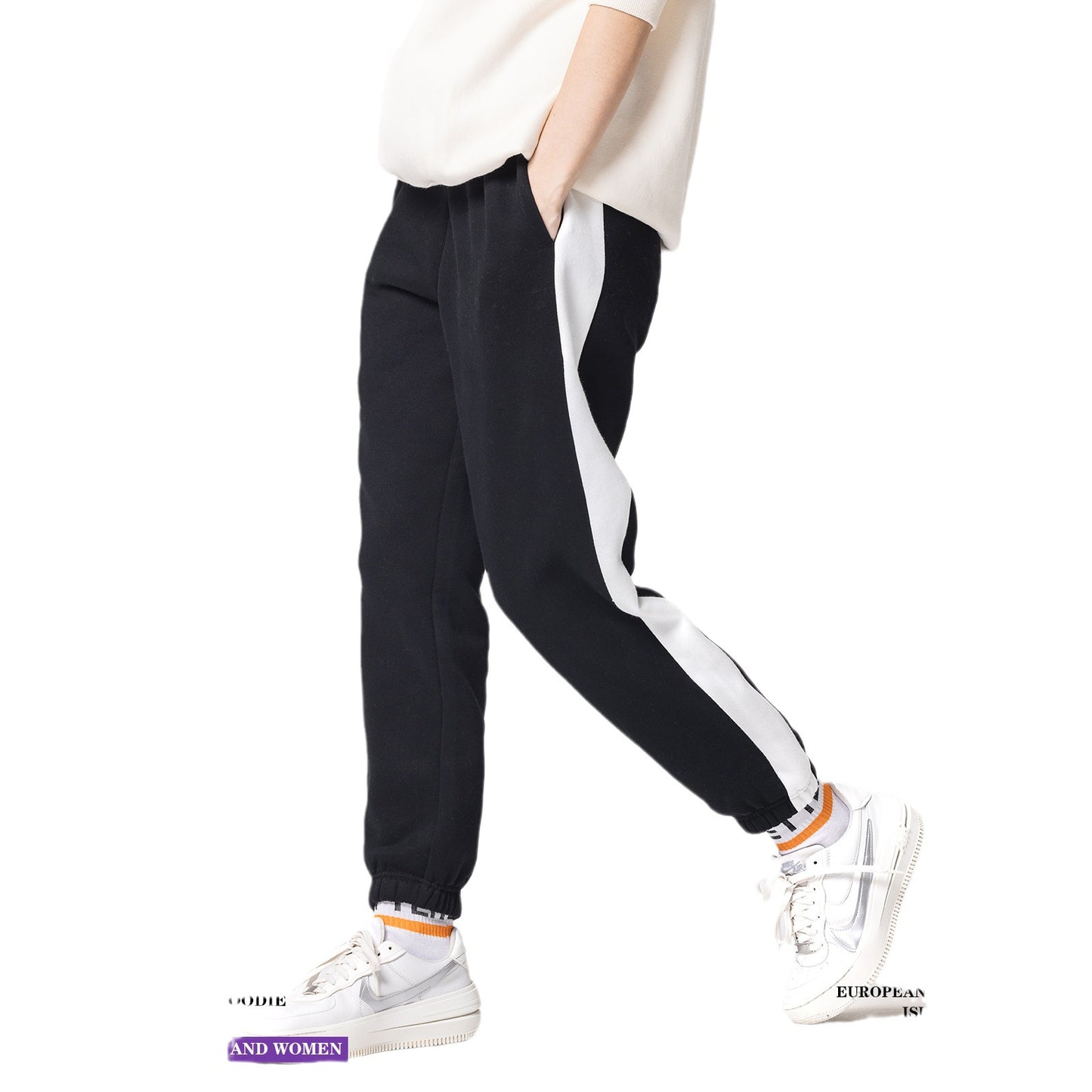 Colorblock Fleece Cuff Sweatpants