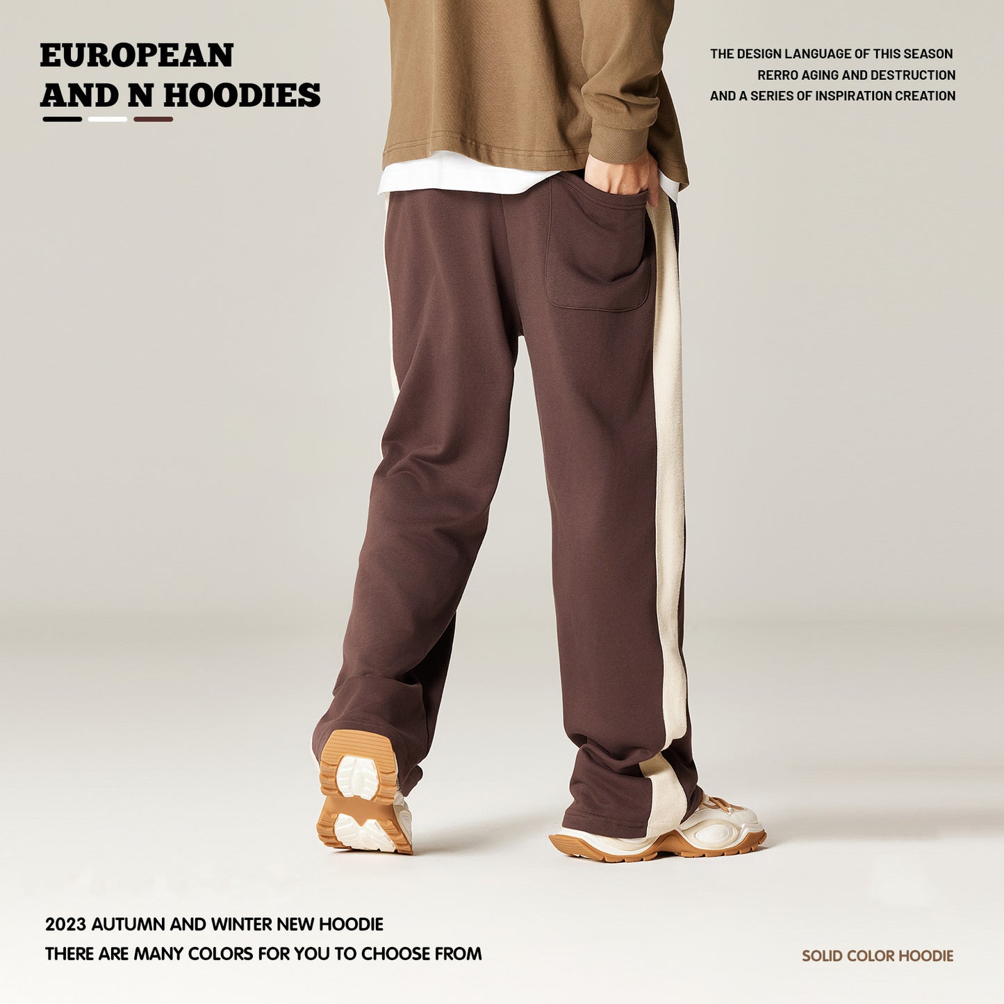 French Terry Patchwork Pants