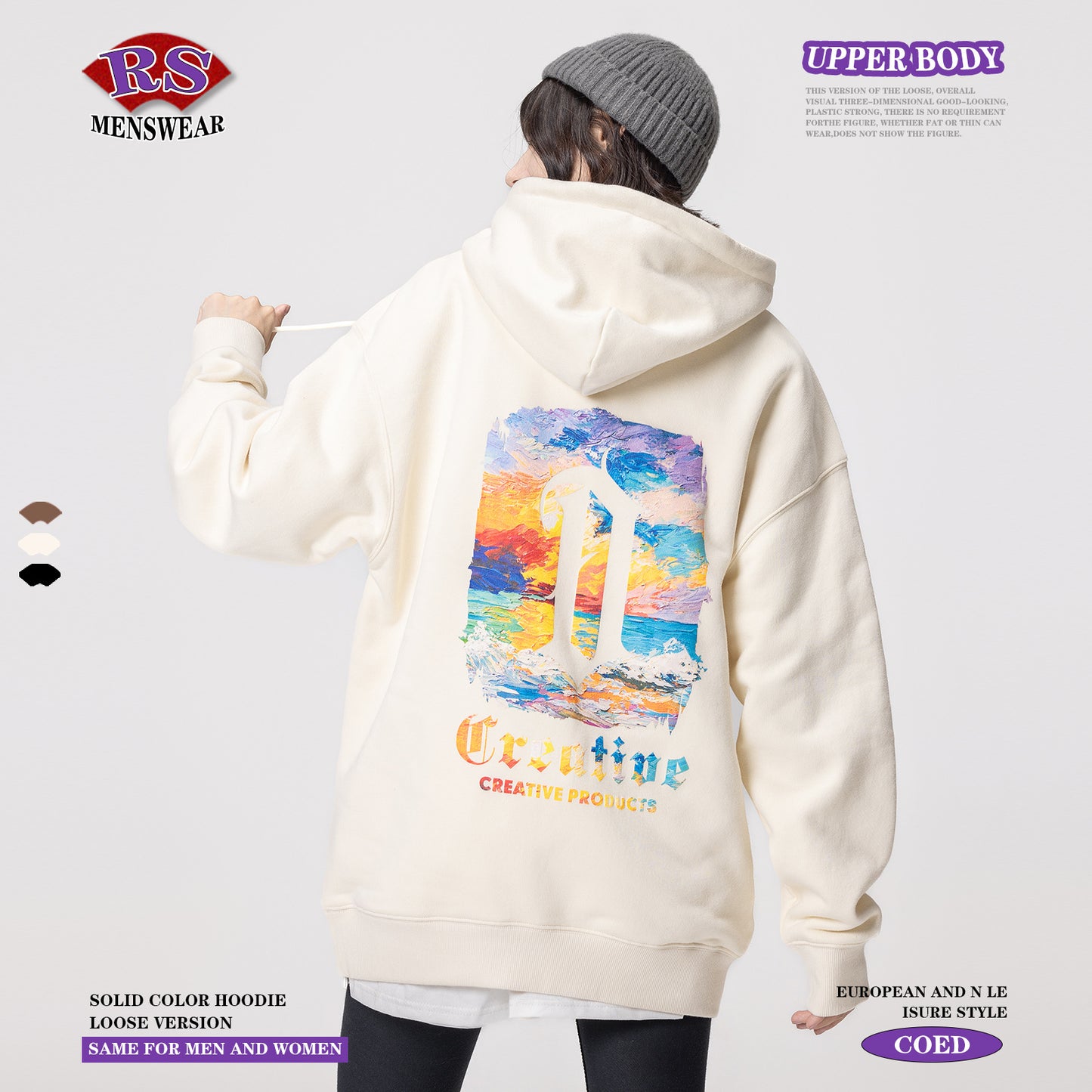 Lightweight Digital Print Fleece Hoodie