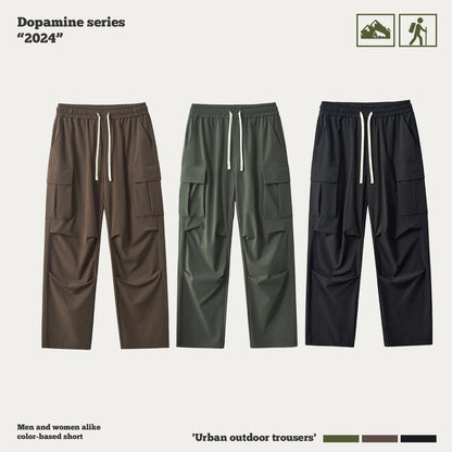Pleated Knee Cargo Pants