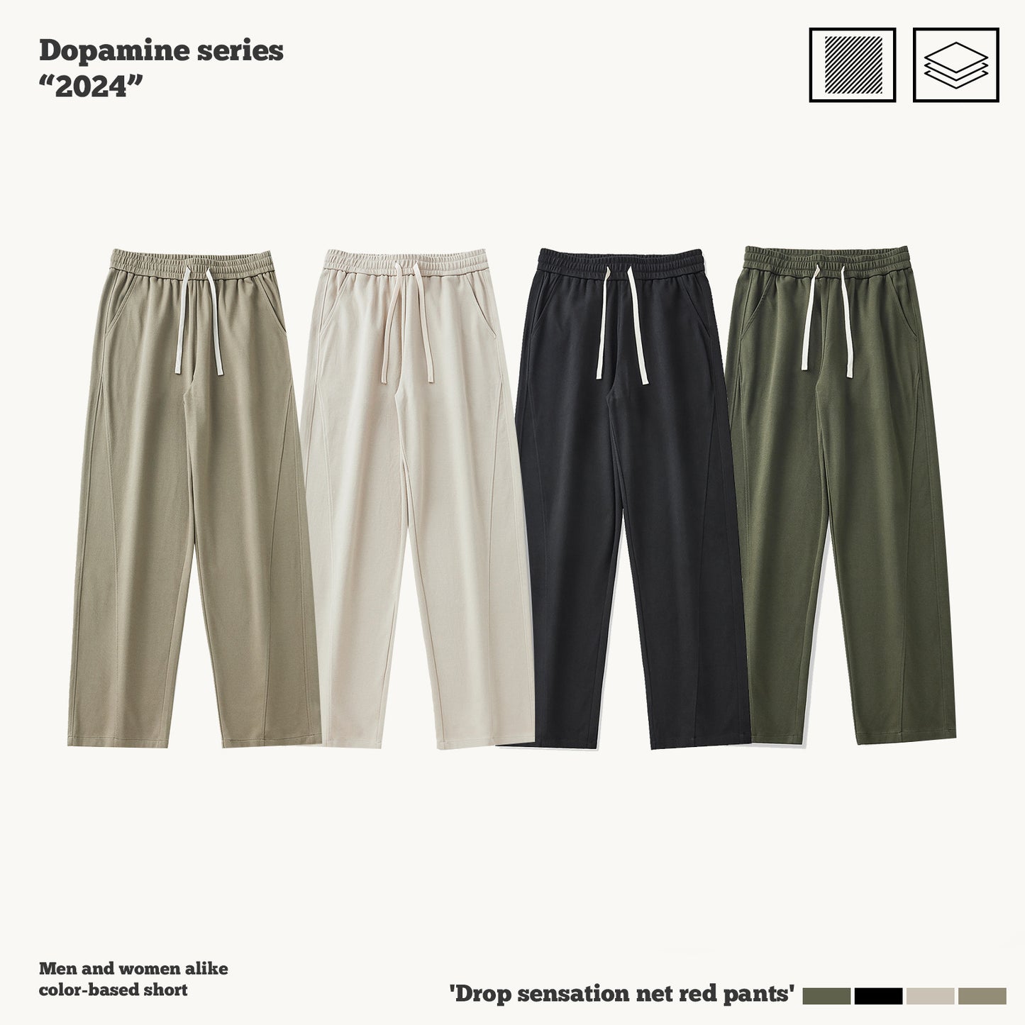 Twill Patchwork Pants