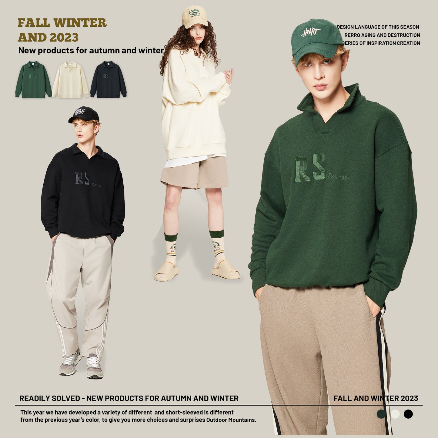 Lapel Collar Oversized Sweatshirt