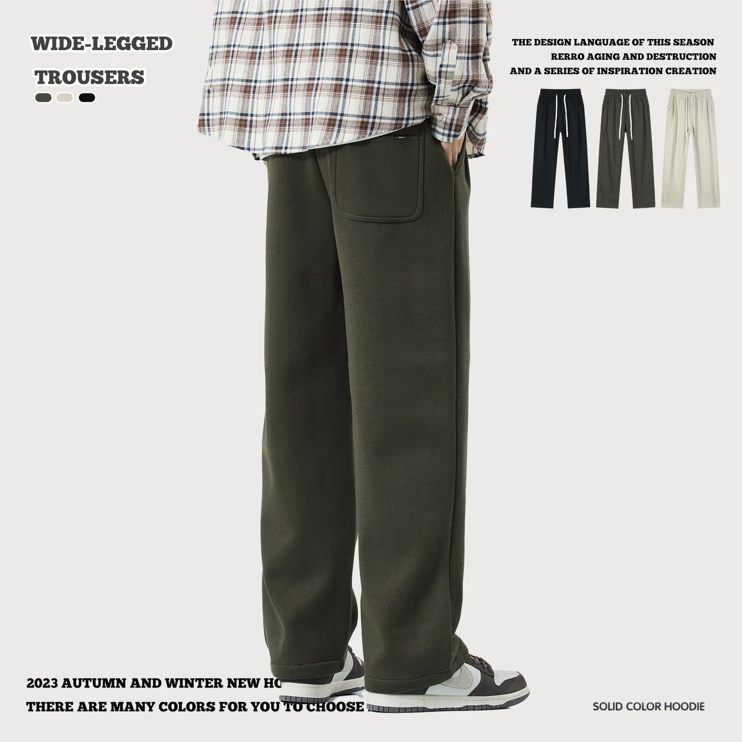 Straight Leg Fleece Sweatpants