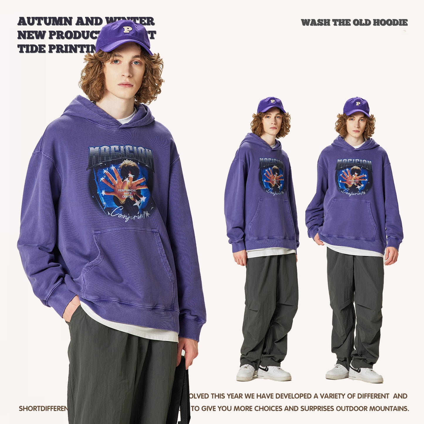Retro Digital Print Hoodie