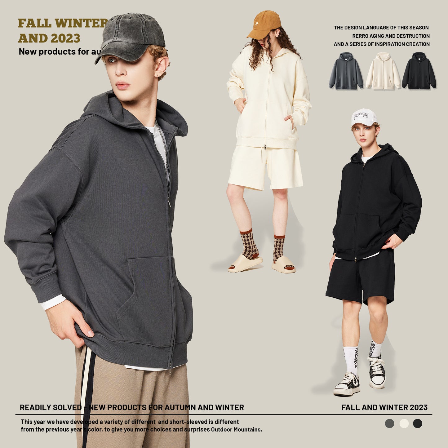 Oversized Full-Zip Hoodie