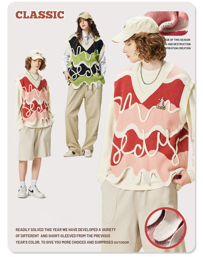 Dopamine Corrugated Sweater Vest