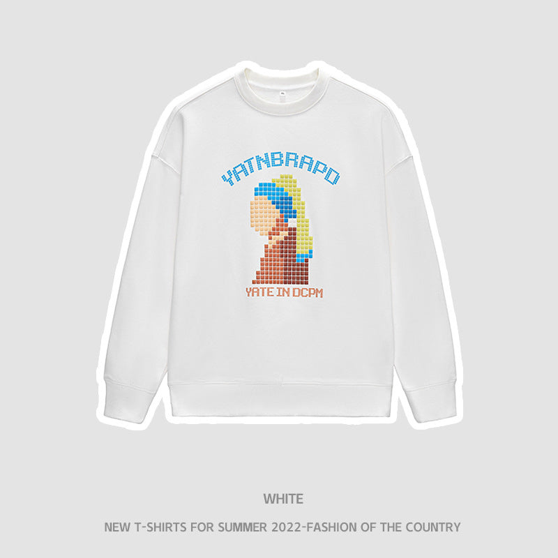 Crew Mosaic Bricks Print Sweatshirt