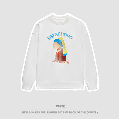 Crew Mosaic Bricks Print Sweatshirt