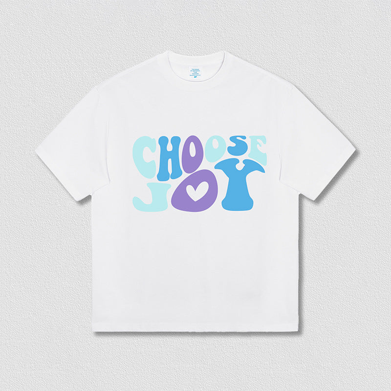 Letter Printed Short Sleeve Oversized Tee