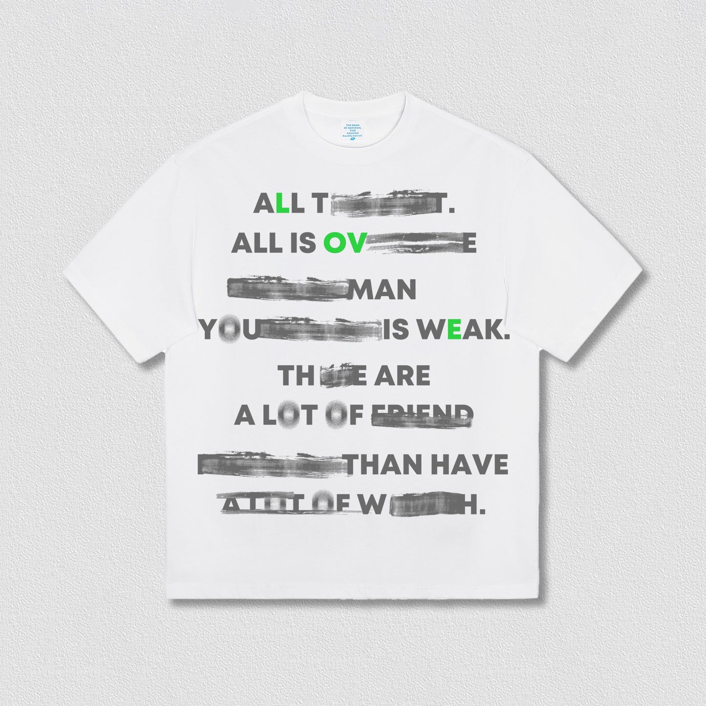 Letter Printed Short Sleeve Couple Tee