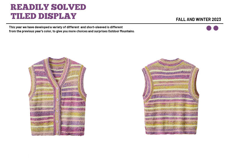 Gradient Striped Sweater Vest