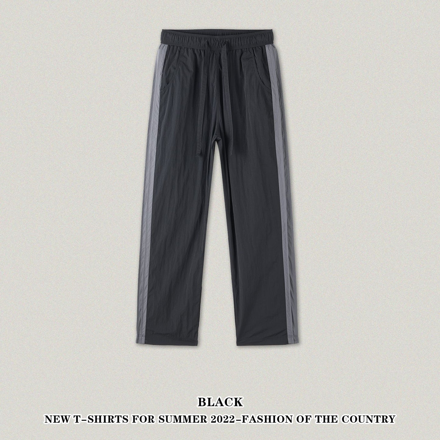 Lightweight Colorblock Wide Leg Pants