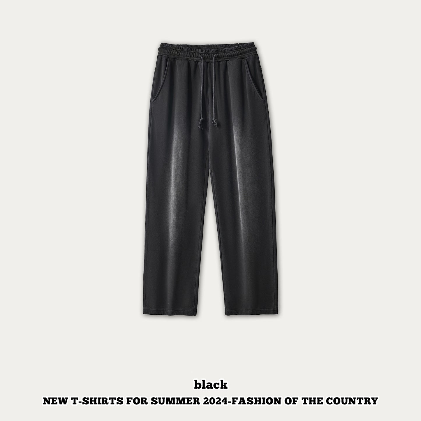 Monkey Wash Wide Leg Long Pants