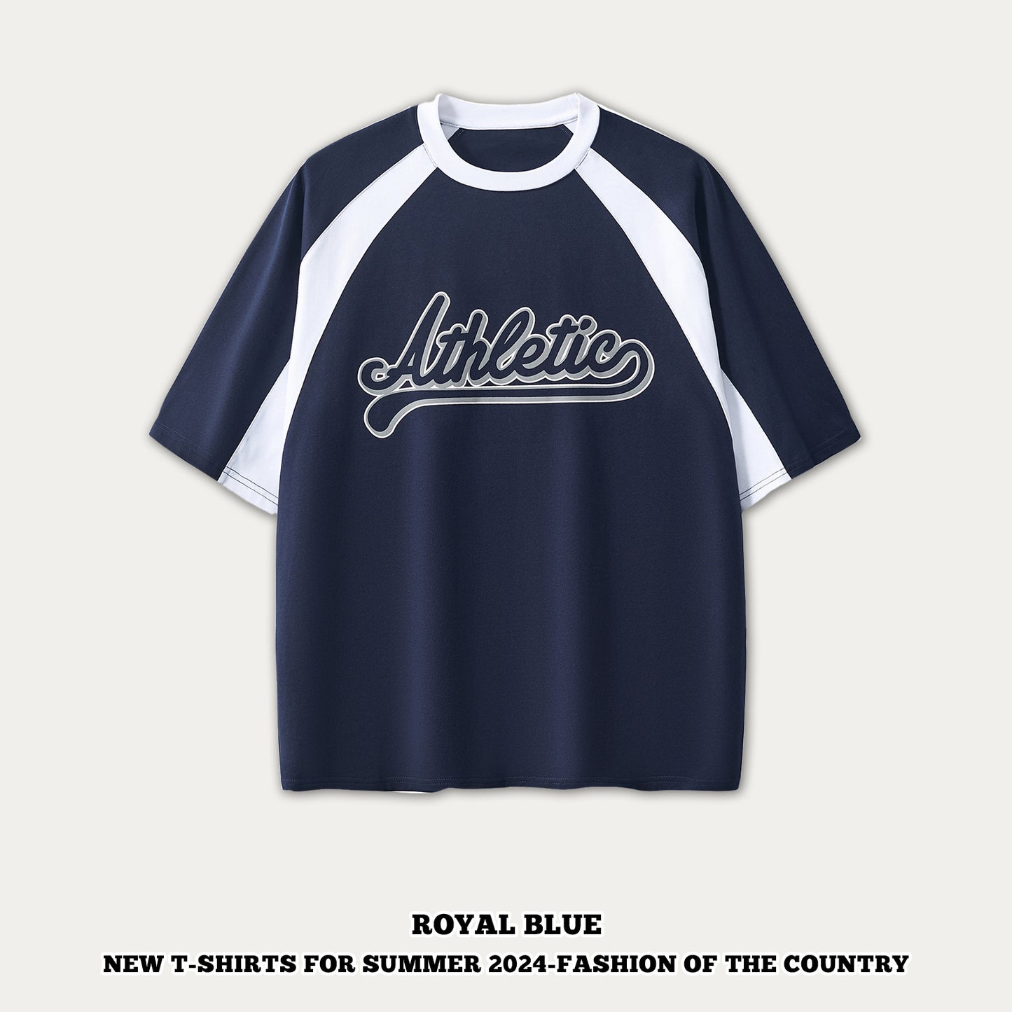 Colorblock Letter Printed Short Sleeve Tee