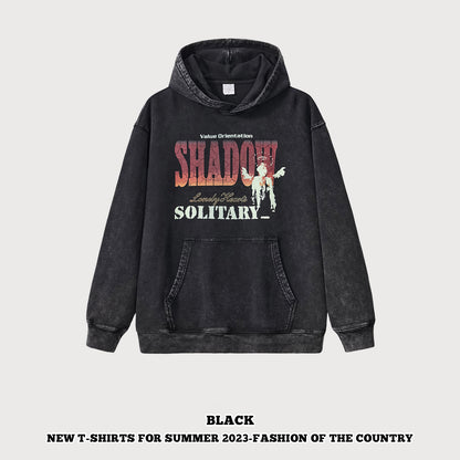 Wash Digital Print Oversized Hoodie