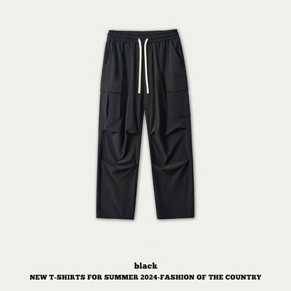 Pleated Knee Cargo Pants