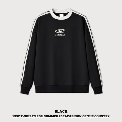 Crew Three-Stripes Print Sweatshirt