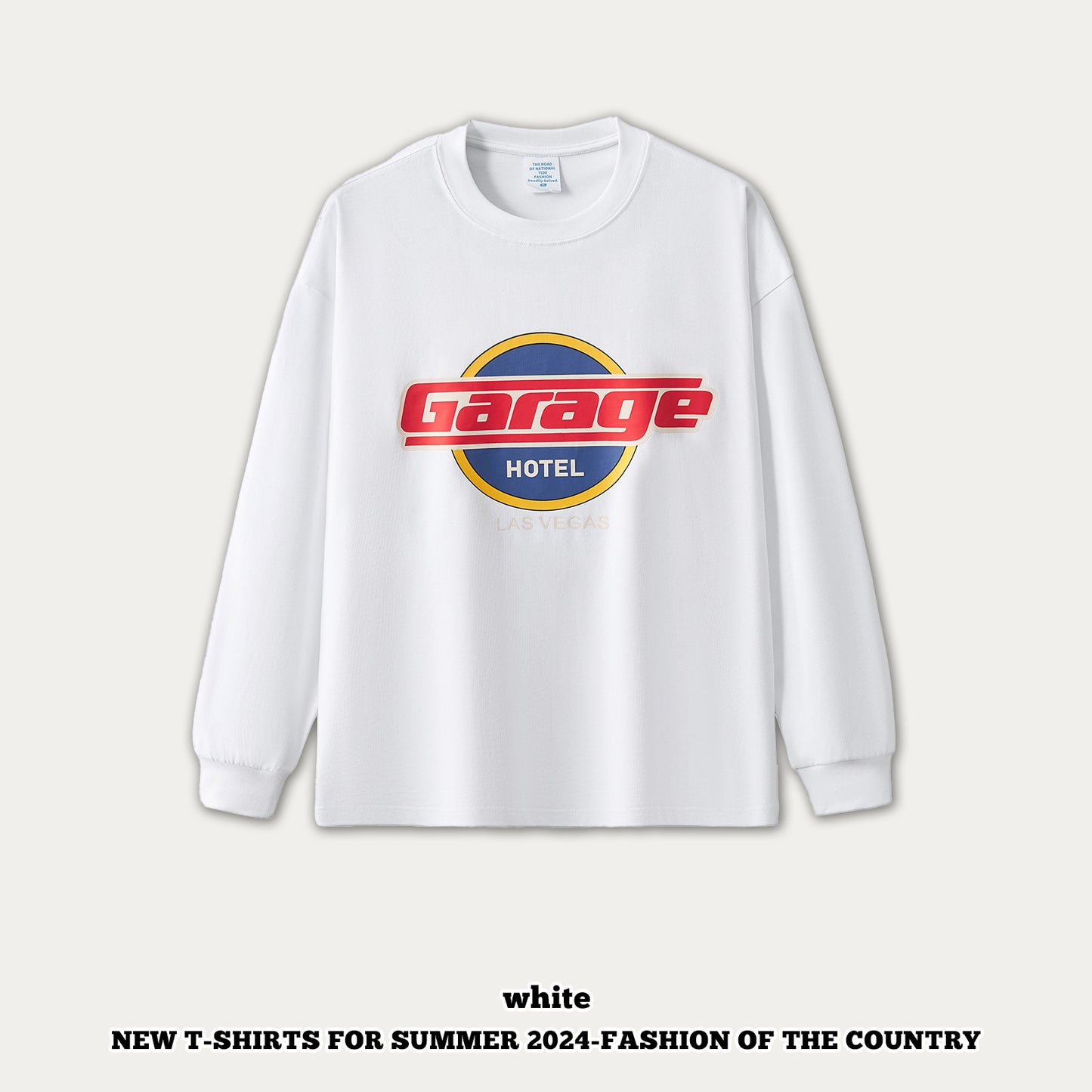 Rubber Print Double Yarn Long Sleeve Tee