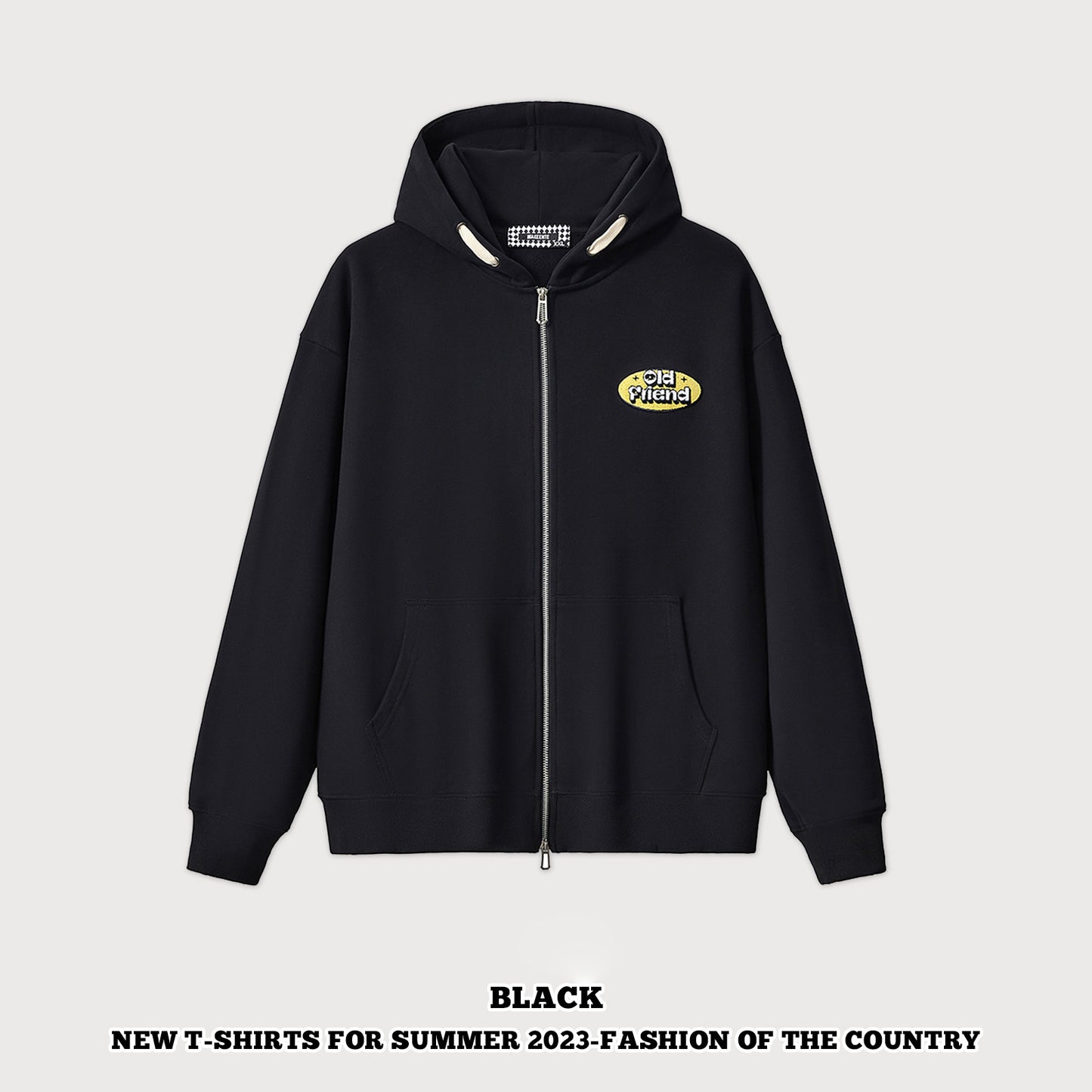 Embroidered Full-Zip Hoodie