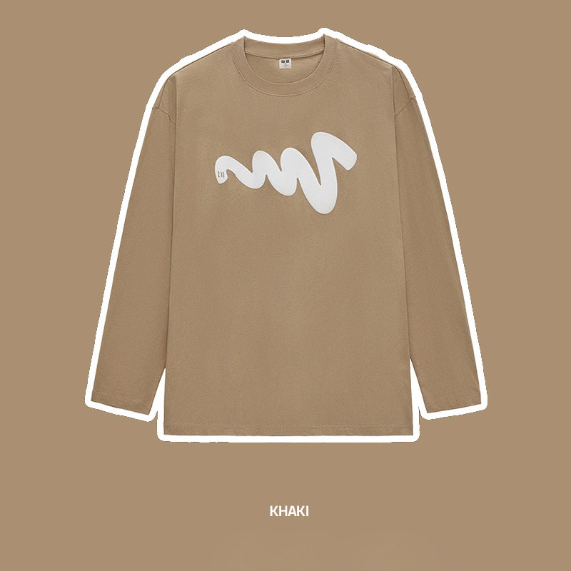 Crew Wave Print Long Sleeve Tee