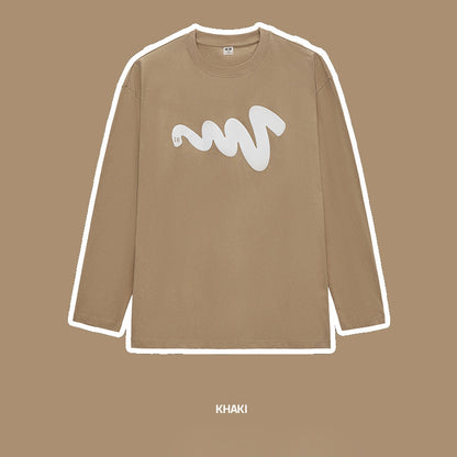 Crew Wave Print Long Sleeve Tee