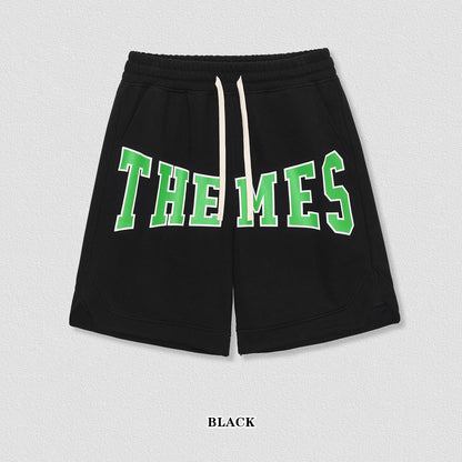 Letter Printed Casual Shorts