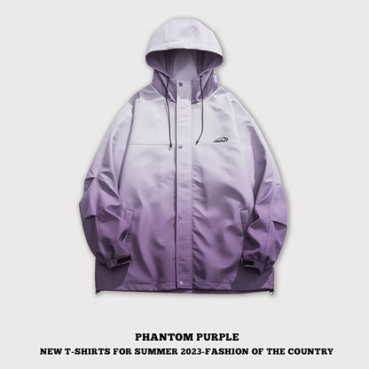 Color Gradient Outdoor Windbreaker