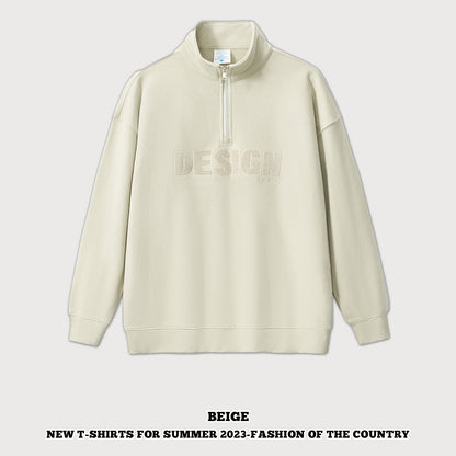 Stand Collar Half-Zip Sweatshirt