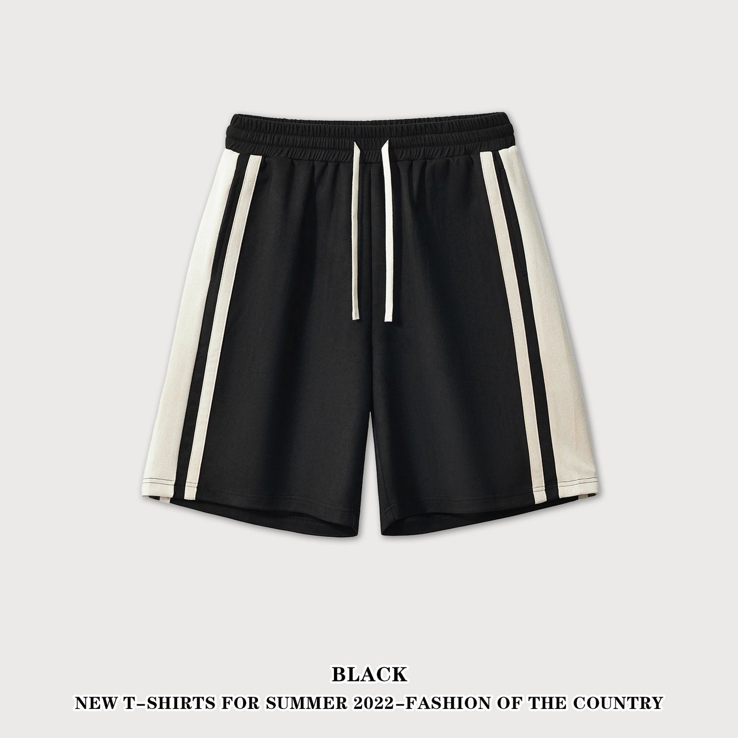 Colorblock Suede Sweat Shorts