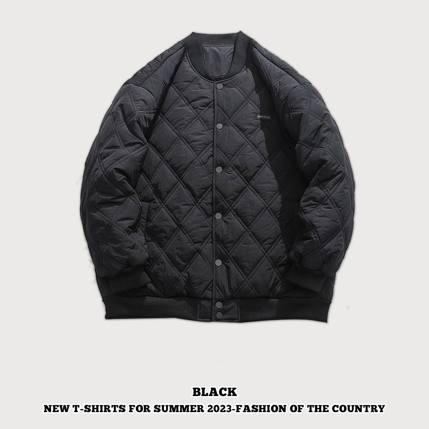 Diamond Check Baseball Jacket 