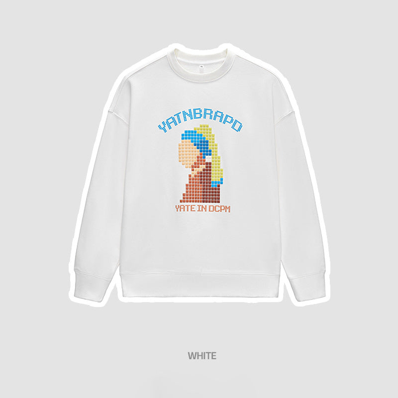 Crew Mosaic Bricks Print Sweatshirt