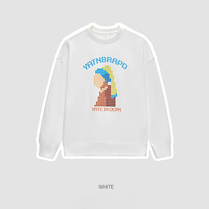 Crew Mosaic Bricks Print Sweatshirt