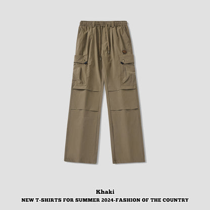 Pleated Knee Cargo Pants