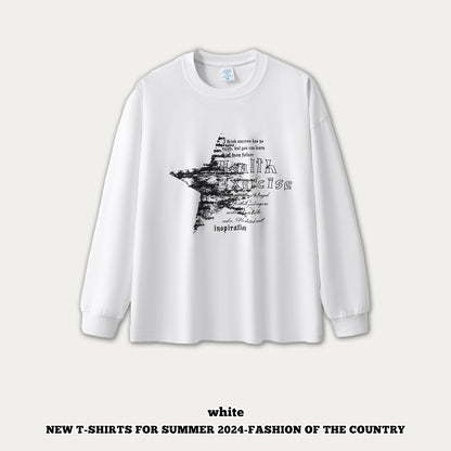Star Print Long Sleeve Tee