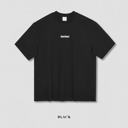 Embroidered Letter Short Sleeve Tee