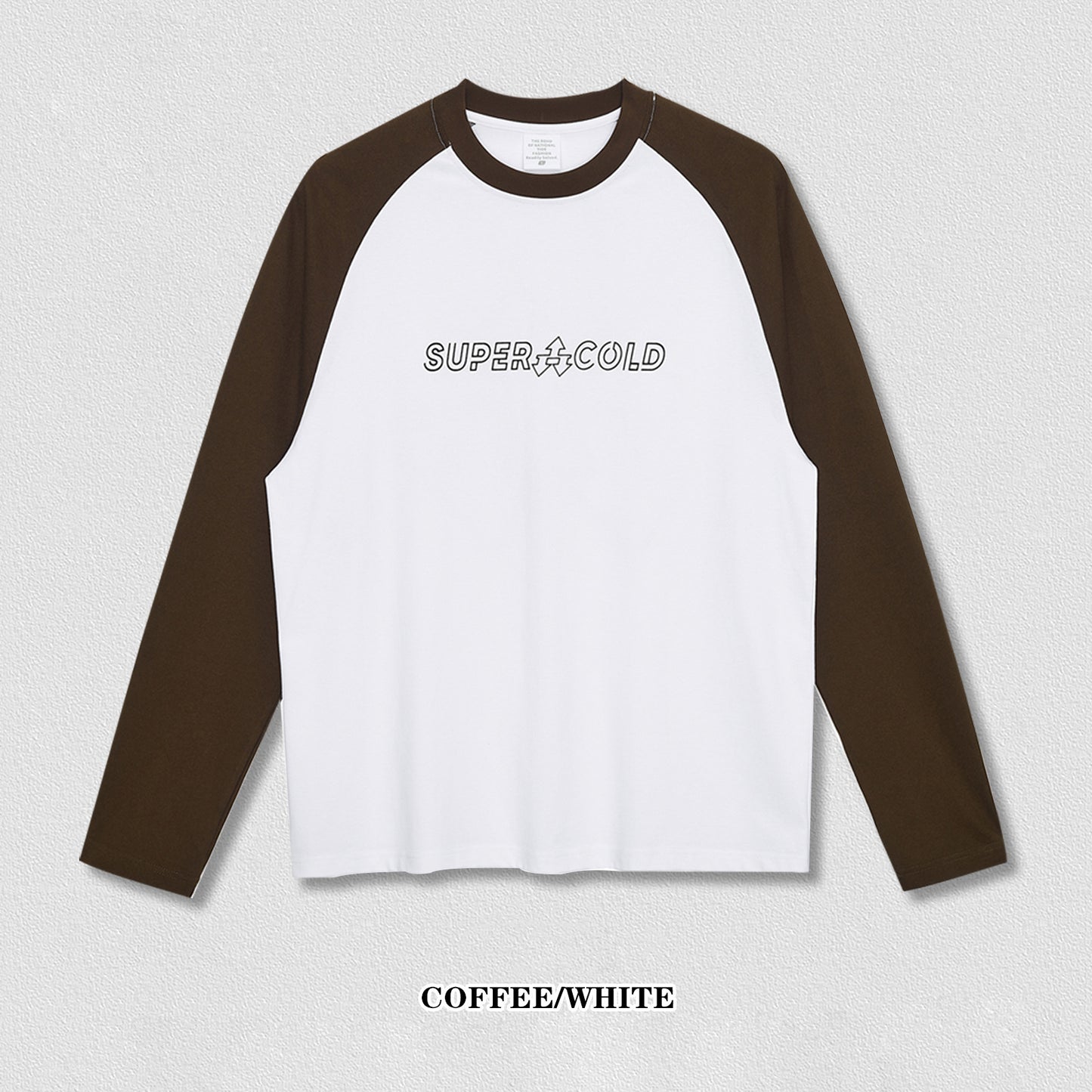 Colorblock Letter Printed Long Sleeve Tee