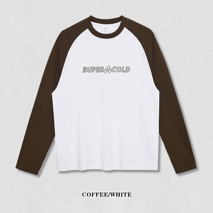 Colorblock Letter Printed Long Sleeve Tee