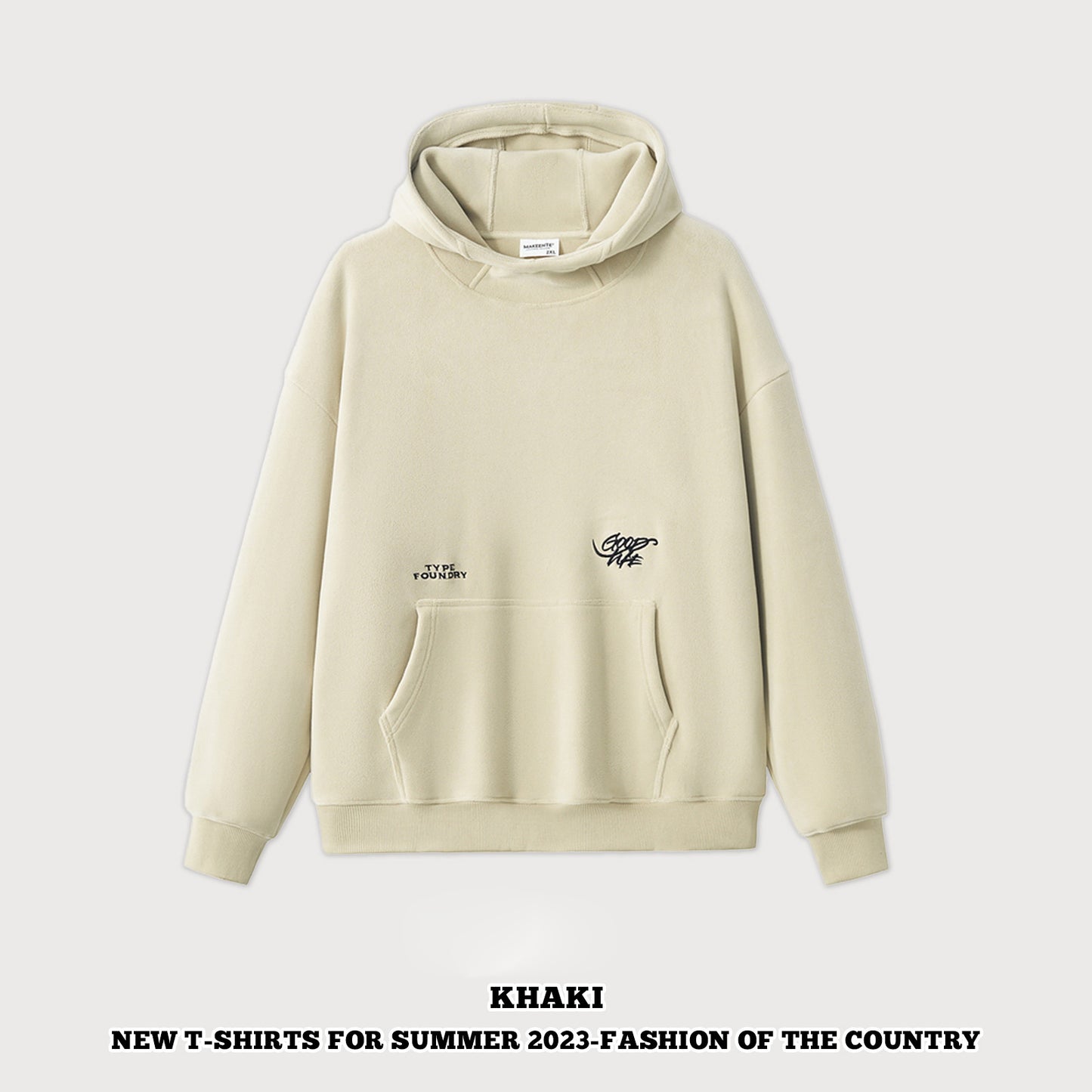 High Collar Fleece Hoodie