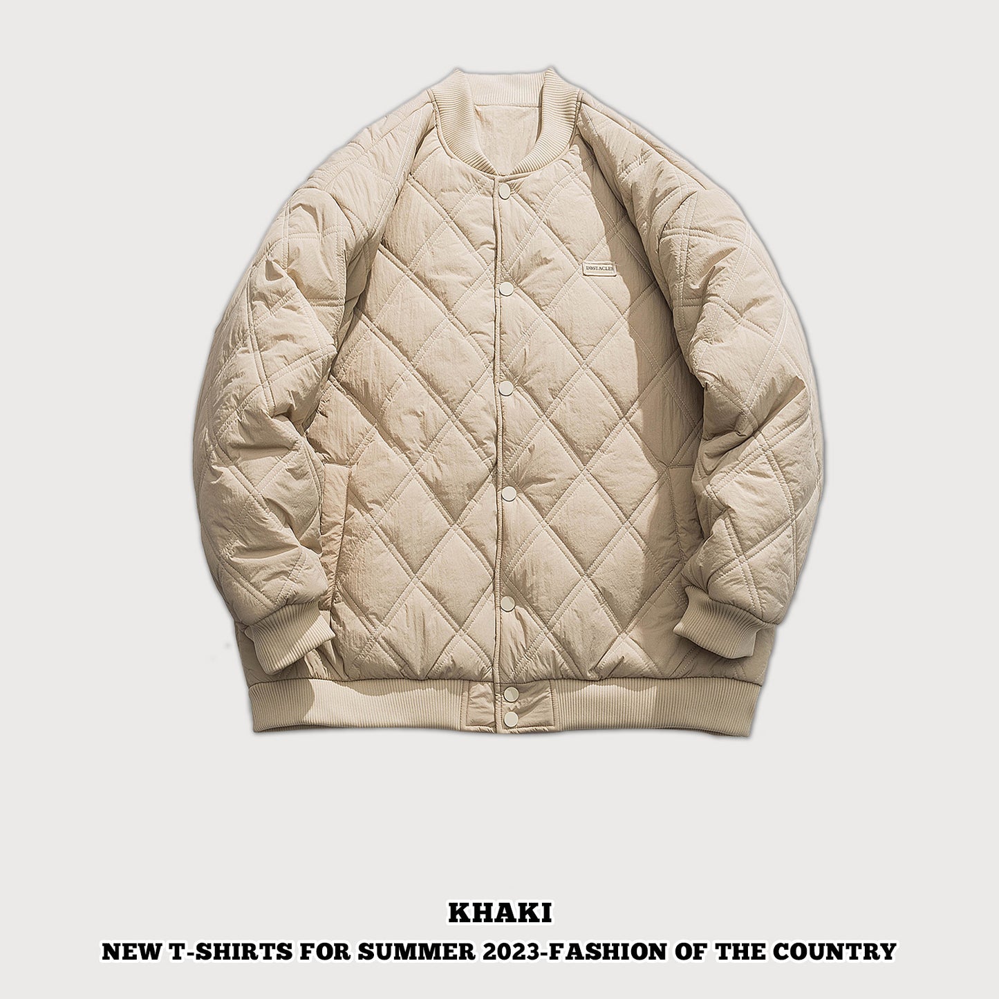 Diamond Check Baseball Jacket 