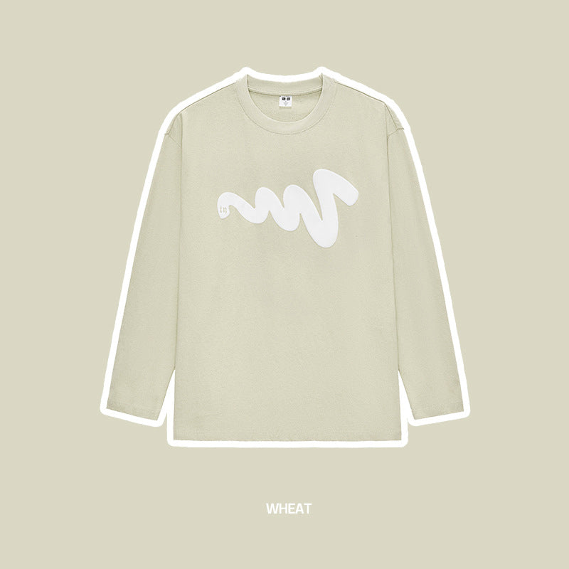 Crew Wave Print Long Sleeve Tee