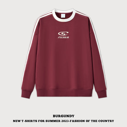 Crew Three-Stripes Print Sweatshirt