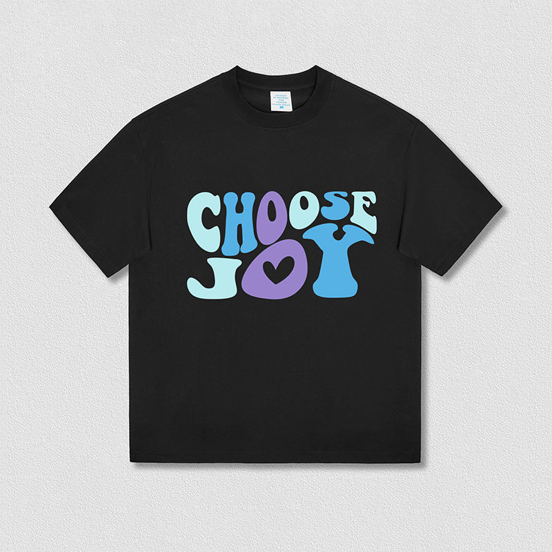 Letter Printed Short Sleeve Oversized Tee